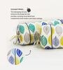 Set of 2 Multicolor Leaf Print 100% Cotton Bolster Covers   White Base, Soft & Stylish