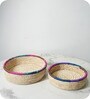 Set Of 2 Multicolortwilight Sabai Grass Twilight Bloom Baskets
