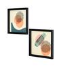 Set of 2 Multicolour Engineered Wood Wall Paintings