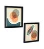 Set of 2 Multicolour Engineered Wood Wall Paintings