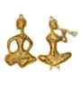 Set of 2 Musicians Metal Wall Hanging Decorative Showpiece-32 cm  (Metal, Gold)