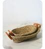 Set Of 2 Natural Sabai Grass Bread Bower Bread Basket