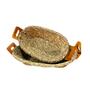 Set Of 2 Natural Sabai Grass Bread Bower Bread Basket
