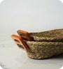 Set Of 2 Natural Sabai Grass Bread Bower Bread Basket