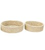 Set Of 2 Natural Sabai Grass Earthline Baskets