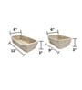 Set Of 2 Natural Sabai Grass Serenity Basket Duo Organizers