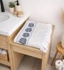 Set Of 2 Navy Blue Cotton Bath & Hand Towels Set