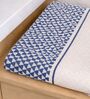Set Of 2 Navy Blue Cotton Bath & Hand Towels Set