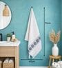 Set Of 2 Navy Blue Cotton Bath & Hand Towels Set
