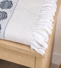 Set Of 2 Navy Blue Cotton Bath & Hand Towels Set