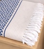Set Of 2 Navy Blue Cotton Bath & Hand Towels Set