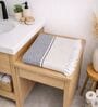 Set Of 2 Navy Blue Cotton Bath Towels