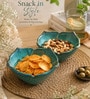 Ocean Bloom Handmade Ceramic Serving Bowls, 500 Ml (Set Of 2)