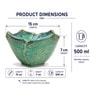 Ocean Bloom Handmade Ceramic Serving Bowls, 500 Ml (Set Of 2)