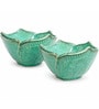 Ocean Bloom Handmade Ceramic Serving Bowls, 500 Ml (Set Of 2)