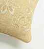 Set Of 2 Ocher Cotton Floral Cushion Covers