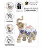 Set of 2 Offwhite & Gold-Toned Elephant Figurine Showpiece