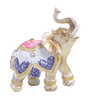 Set of 2 Offwhite & Gold-Toned Elephant Figurine Showpiece