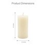Set of 2 Pillar Candles Off White Unscented. Candle