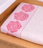 Set Of 2 Pink Cotton Bath Towels