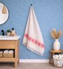 Set Of 2 Pink Cotton Bath Towels