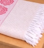 Set Of 2 Pink Cotton Bath Towels