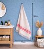 Set Of 2 Pink Cotton Bath Towels