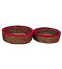 Set Of 2 Pink Sabai Grass Fuschia Flair Baskets