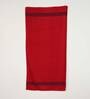 Set of 2 Red & Navy Blue Cotton 400 GSM Bath Towels