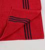 Set of 2 Red & Navy Blue Cotton 400 GSM Bath Towels