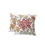 Set of 2 Rich Embroidered Floral Throw Cushion Covers (18x18)