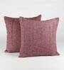Chenille Plain Solid 16x16 Inch Cushion Covers (Set Of 2)