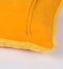 Set of 2 Solid Colour Fur Yellow Cushion Covers 16 x 16 inches