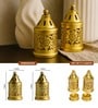 Set Of 2 Gold Metal Table Decor Tea Light Holder