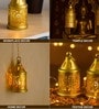 Set Of 2 Gold Metal Table Decor Tea Light Holder