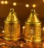 Set Of 2 Gold Metal Table Decor Tea Light Holder
