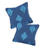Blue Traditional Cotton 16 x 16 Inch Cushion Covers (Set of 2)