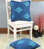 Blue Traditional Cotton 16 x 16 Inch Cushion Covers (Set of 2)