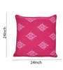 Pink Traditional Cotton 24 x 24 Inches Cushion Covers (Set of 2)