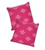 Pink Traditional Cotton 24 x 24 Inches Cushion Covers (Set of 2)