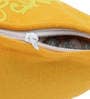 Yellow Traditional Cotton 16 x 16 Inches Cushion Covers (Set of 2)