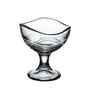 Set of 2 Transparent Glass Oval Shaped Ice Cream Bowls