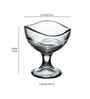 Set of 2 Transparent Glass Oval Shaped Ice Cream Bowls