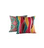 Set of 2 Vibrant Jewel-Tone Decorative Throw Cushion Covers (18x18)