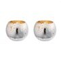 Set of 2 Votive Tealight Candle Holders Mercury Glass
