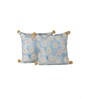 Set of 2 Whimsical Daisy Embroidered Throw Cushion Covers (18x18)