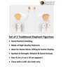 Set of 2 White and Gold-toned Elephant Showpieces