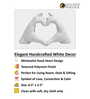 Set of 2 White Modern Heart Shape Hand Showpiece-Vintage Finish