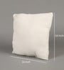 White Polyester Filled 16X16 Inches Cushion Inserts (Set Of 2)