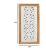 Set of 2 White Wooden Wall Panels